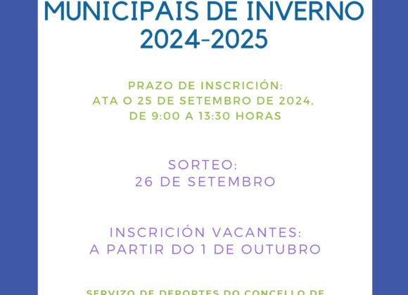 ESCOLAS DEPORTIVAS MUNICIPAIS INVERNO 2024-25