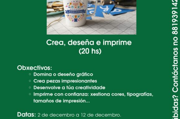 Novo curso “Crea, deseña e imprime” no Aula CeMIT de Pontedeume