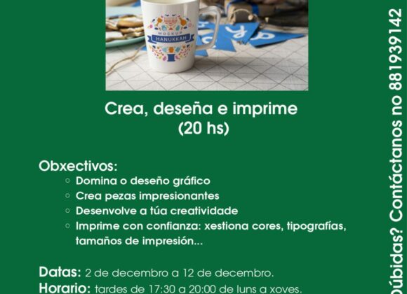 Novo curso “Crea, deseña e imprime” no Aula CeMIT de Pontedeume