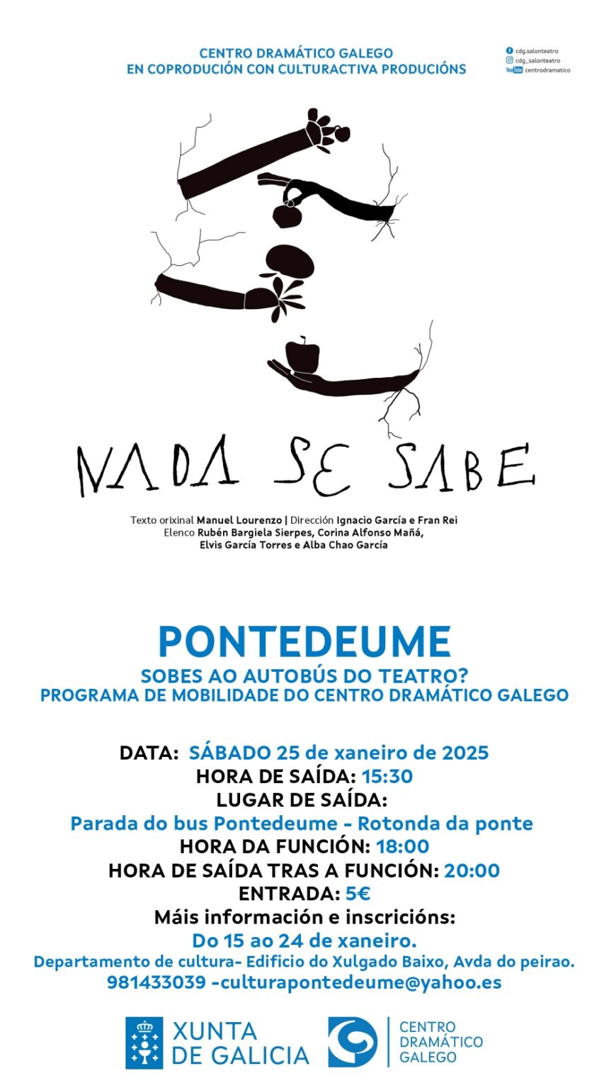 Nada se sabe – Programa de mobilidade do Centro Dramático Galego en Santiago de Compostela