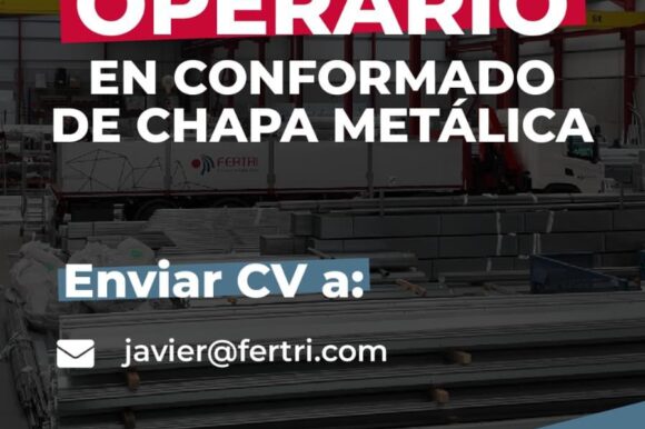 Oferta de empleo: Operario en conformado de chapa metálica