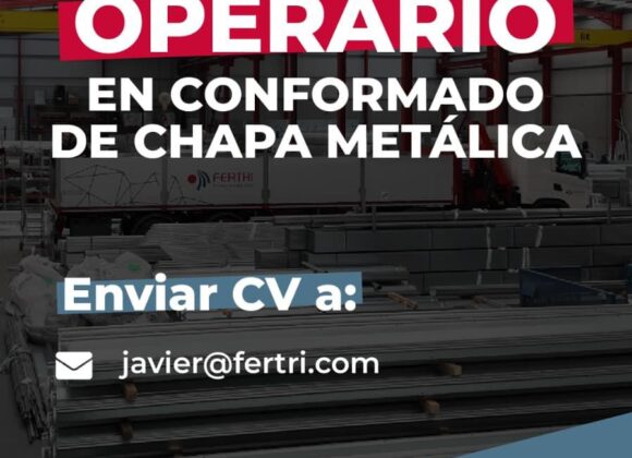 Oferta de empleo: Operario en conformado de chapa metálica